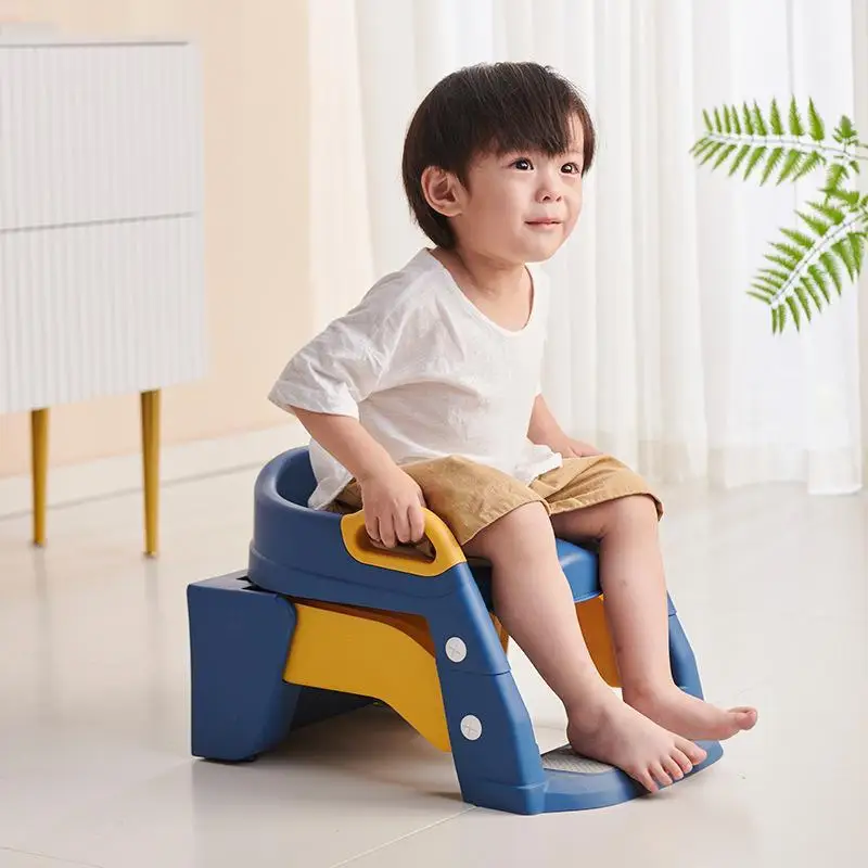 Children's Toilet Seat Male and Female Baby Auxiliary Ladder Foldable Toilet Seat Toilet Stool Toilet Stand Ladder 3