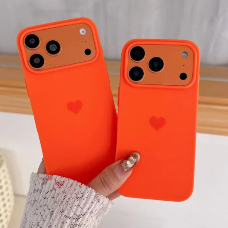 Candy Color Love Heart Silicone Soft TPU Phone Case - Vibrant & Stylish Back Cover