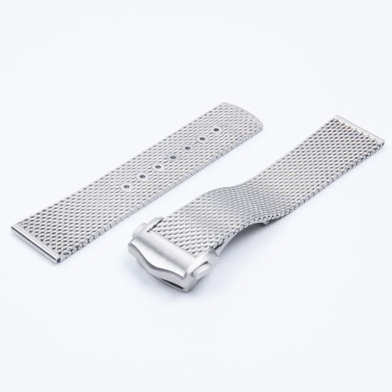 High Quality Titanium steel 20mm Chain Strap For Omega 007 Seamaster Diver 300 Watch Band Replace Milanese Stainless Bracelet