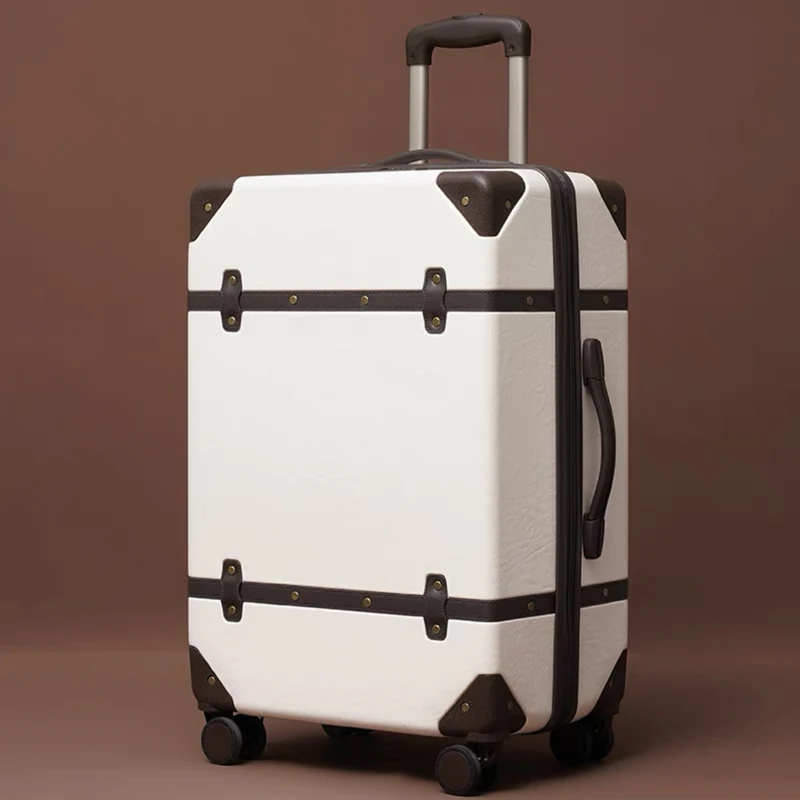thumbnail image 1 of GraspDream-Equipaje de viaje de cuero PU Vintage para mujer, maletas con carrito de gran capacidad, rueda Universal, 20 ", 24", 28 ", 2 unids/set, 1 of 4