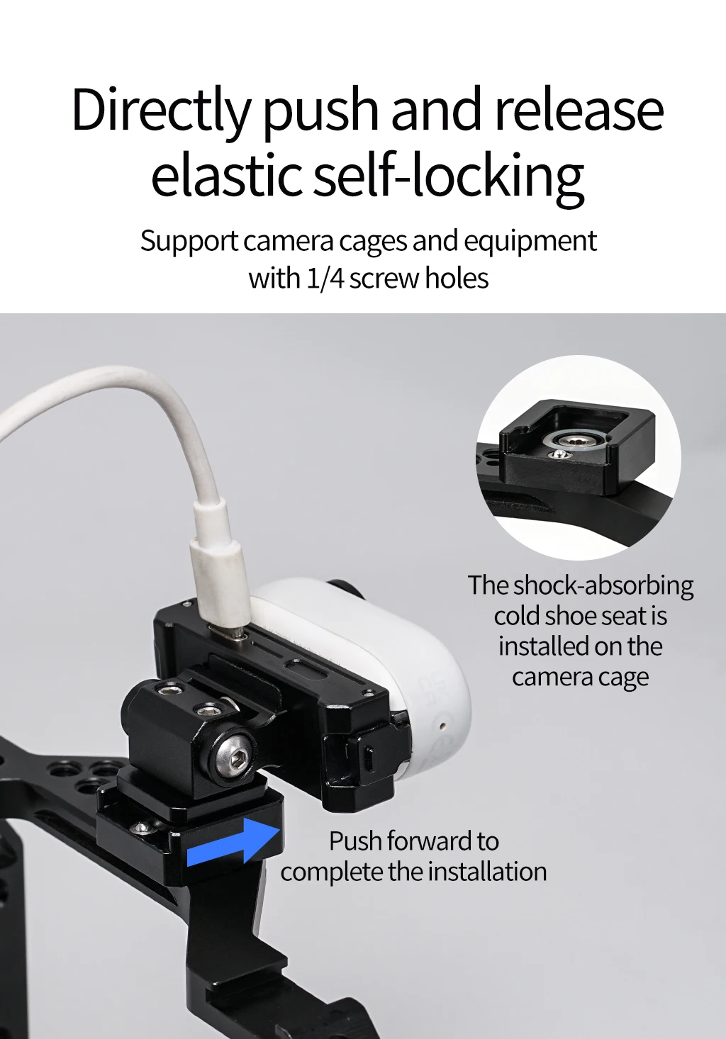 GO 3S Magnetische Halterung Ladestation Schnellverschluss Halterung Motorrad Lenker Klemme für Insta360 Go 3 3S OSMO 360 Kamera Halter – Detail 25
