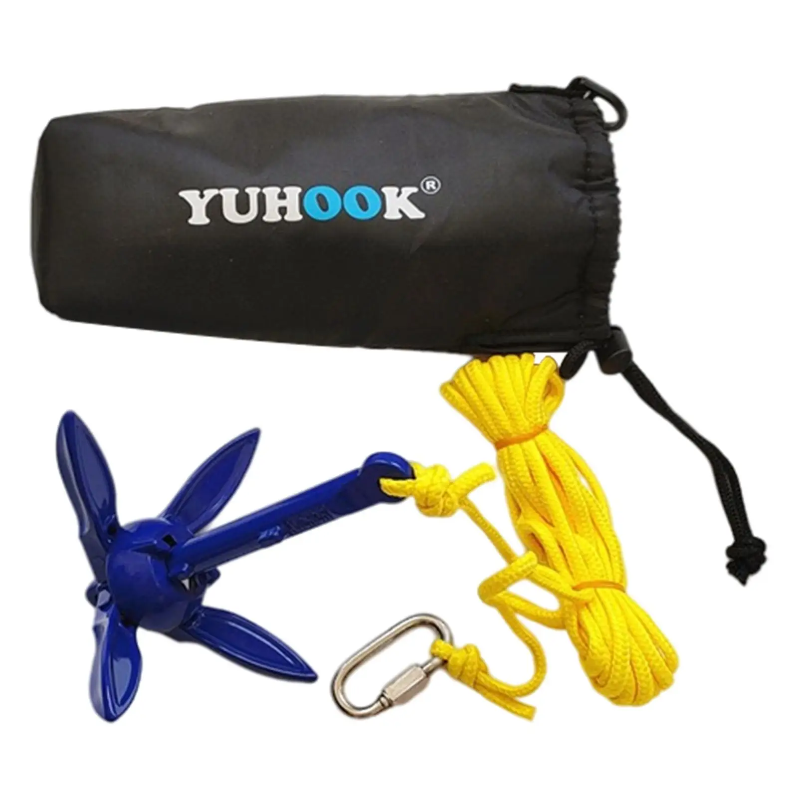 Kayak Anchor Kit with 16 ft Rope Fit for Paddle Boards Jet Ski Marine Kayak Anchor Kit with 16 ft Rope Fit for Paddle Boards Jet Ski Marine
