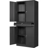 Metal Garage Storage Cabinet with Locking Doors and Adjustable Shelves, Tool Storage Cabinet with 1 Drawer - 71" 1