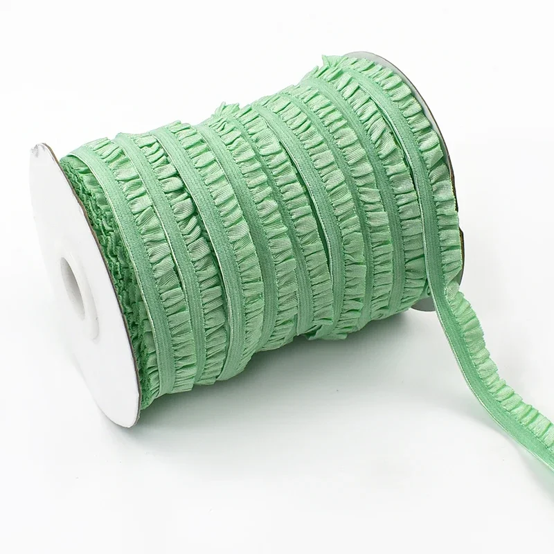 Stretch Lace Trim Ribbon - Ruffled Elastic Band for Sewing and DIY Accessories
