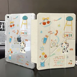 Cartoon Animals Clear Back Tablet Cover with Enhanced Protection - iPad 10.2 (7 8 9th) (MD26)