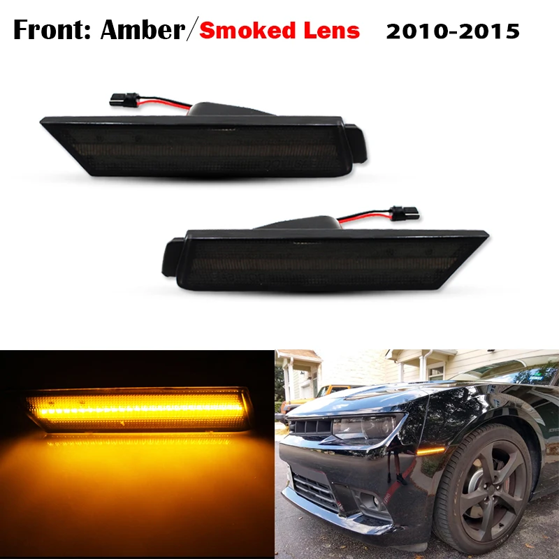 Luces Intermitentes Laterales LED Para Chevrolet Camaro 2016-2021 - 4 Piezas, Amarillo/rojo, Enchufar Y Usar