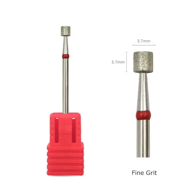 HYTOOS Russian Diamond Nail Drill Bit, Barrel Cuticle Burr, Electric Manicure Drills Accessories Supplier, 3.7*3.7mm 4