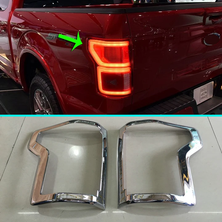 

For Ford FJ150 2017 2018 ABS Chrome Tail light Cover Trim Car Accessories Stickers