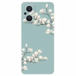 Clear Silicone Soft Case with Landscape Cat Print Design, Slim Protective Cover for Reno 8 Lite (45)