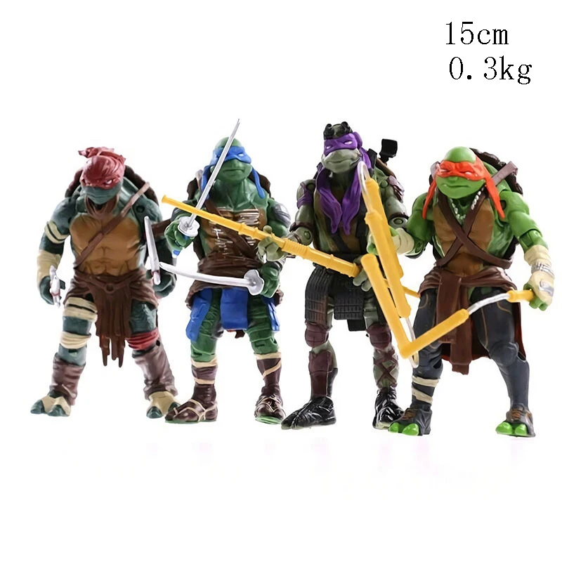 Tortugas Ninja Set Coleccionable X4 Juguete Muñeco Movibles