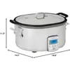 Stainless Steel Electric Slow Cooker 7 Quart, Aluminum Insert, Programmable LCD Screen Digital Timer, Silver 5