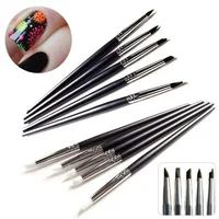 5Pcs/Set Silicone Nail Art Pen Brush UV Gel Polish Tip 3D Image DIY Dotting Polish Brushes Sculpture Pen DIY Manicure Tool 2