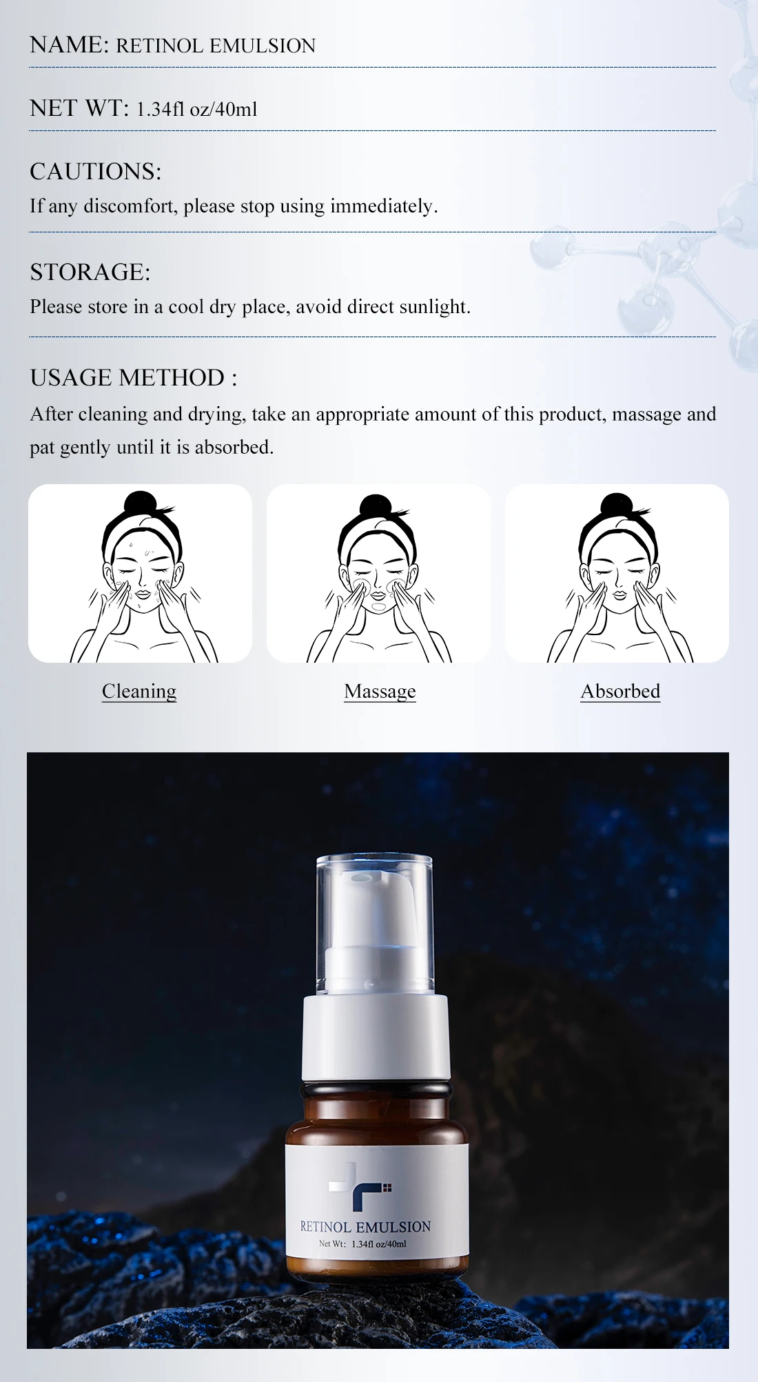 Retinol Anti-Aging & Anti-Wrinkle Facial Essence for Firming and Moisturizing