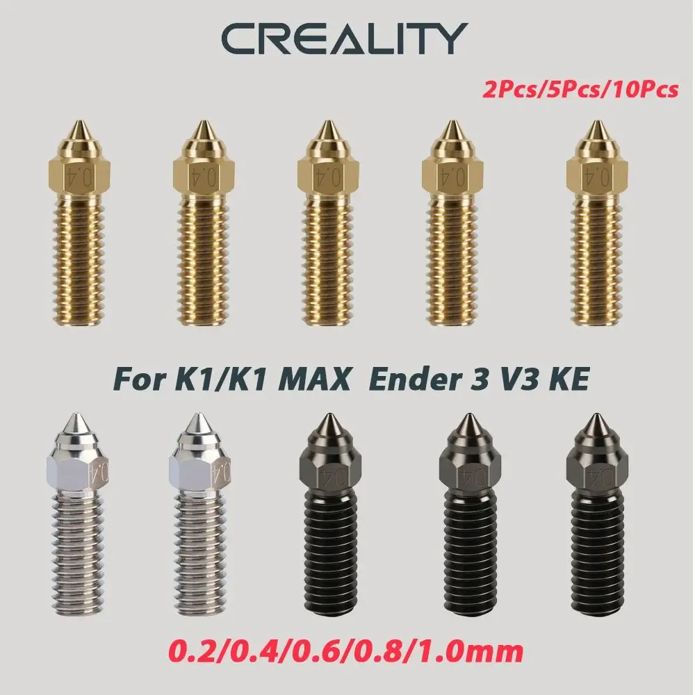 Creality Ender 3 V3 KE Creality K1 / K1 Max / CR-M4 Düse, messingbeschichtetes Kupfer, gehärteter Stahl, Hochgeschwindigkeits-3D-Druckerdüsen – Detail 1