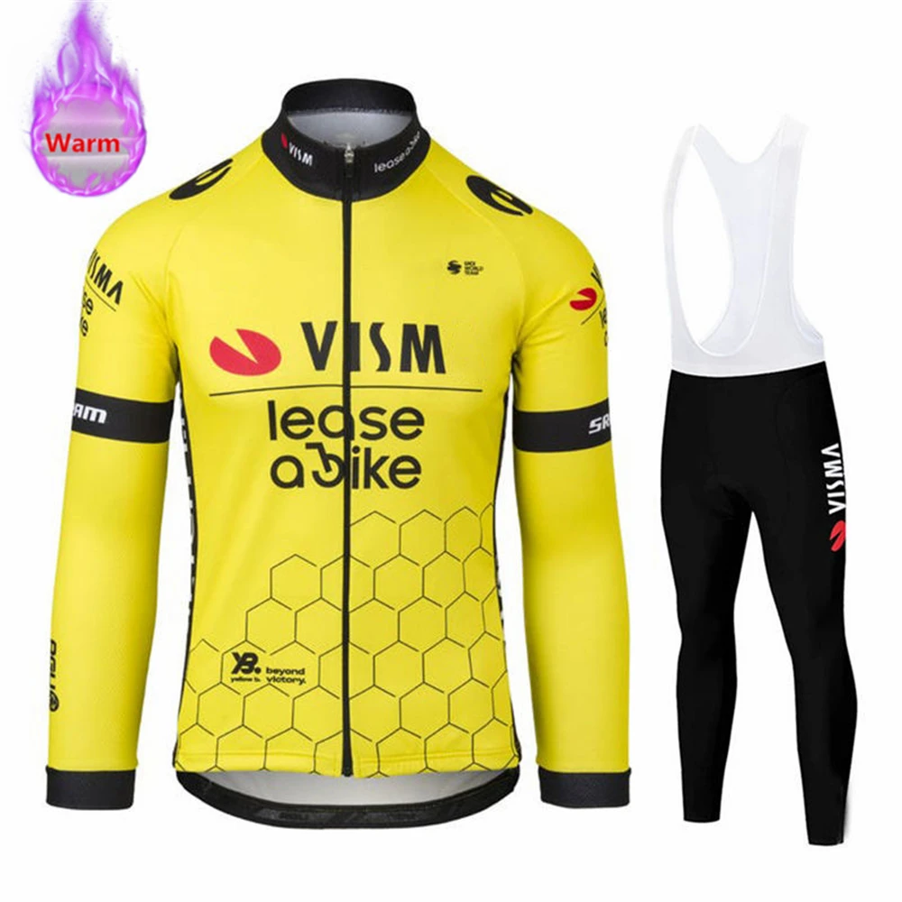Cycling Suit Alpecin Team Outdoor Clothing Cycling Winter Warm Fleece Mountain Bike Long Sleeve