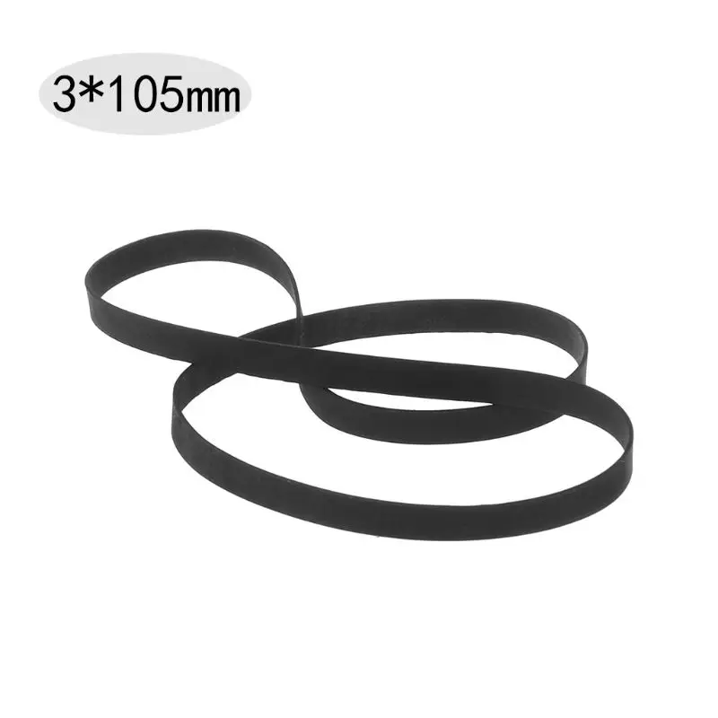 3MM Width 45-120MM Universal Cassette Tape Machine Belts Assorted Common Drive Flat Rubber Belt for CD DVD Recorders Walkman Rubber Belt