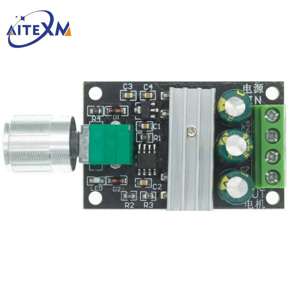 

DC 6V 12V 24V 28VDC 3A 80W PWM Motor Speed Controller Regulator Adjustable Variable Speed Control With Potentiometer Switch