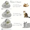 2 in 1 Winter Soft Plush Pet Bed with Cover Round Cat Bed Pet Mattress Warm Cat Dog Sleeping Nest Cave for Small Dogs Kitten 6