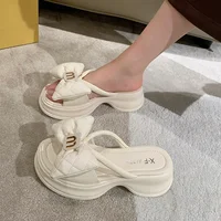 2024 summer New Fashion Women Shoes Slippers Comfortable Platform Shoe High Heels Leisure flower outdoor beach Slipper Women - Image 4