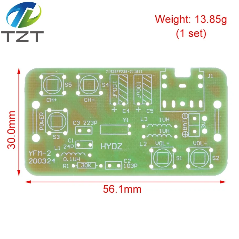 Kit fai da te radio stereo FM 76-108 MHz Modulo ricevitore FM wireless Modulazione di frequenza Progetto di pratica di saldatura elettronica - immagine 3