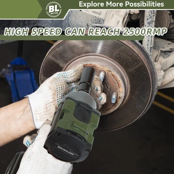 21V Electric 600N.m Impact Brushless Wrench Socket For Car Tires Cordless Power Tools 4500mAh Li-ion Battery 5