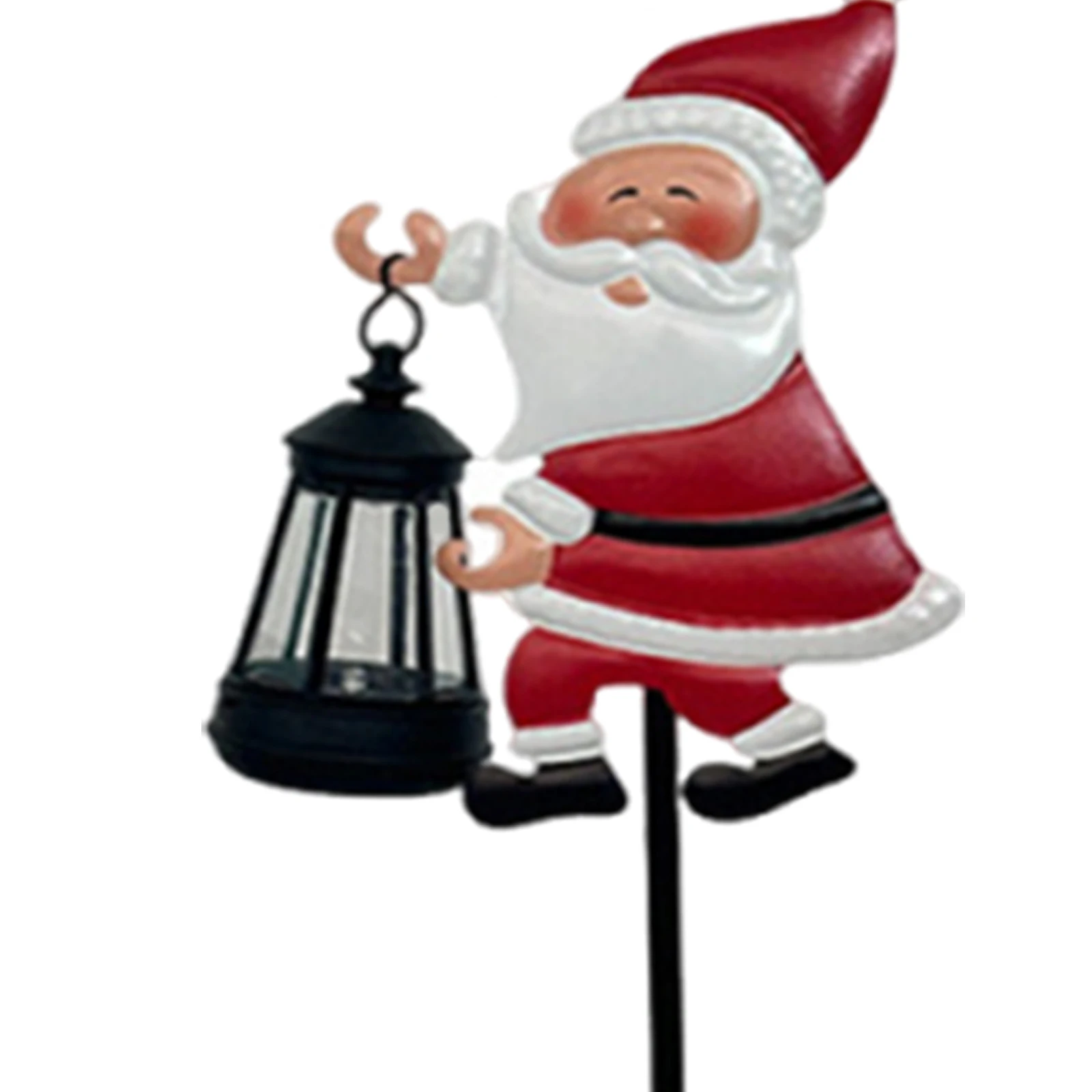 Christmas Santa Solar Kettle Lights Waterproof Christmas Santa Ground Light with 2 Colors Metal Outdoor Kettles Light for Decor