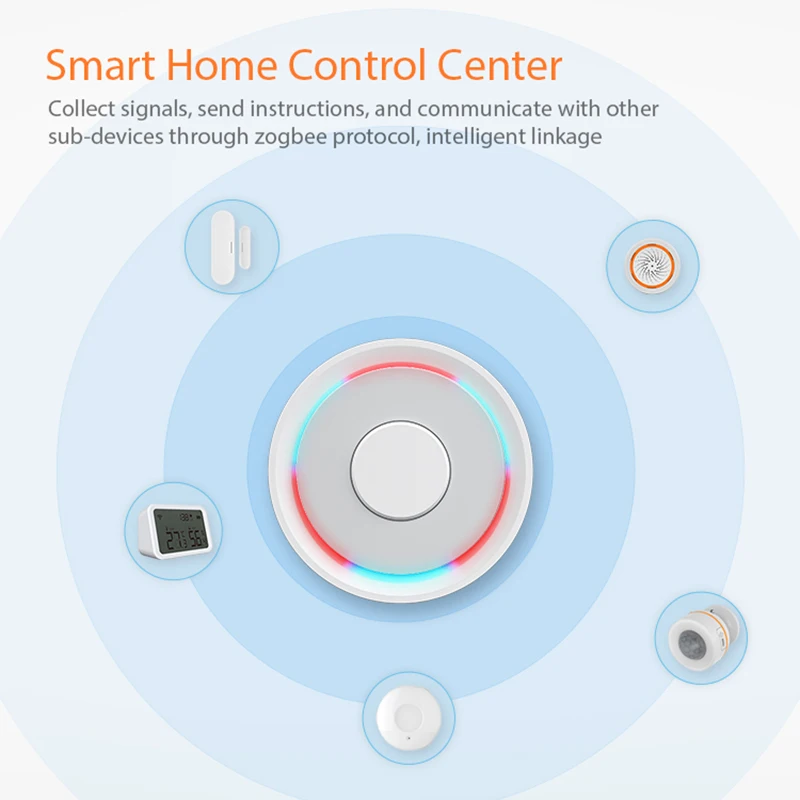 Tuya Smart Life Homekit Zigbee Gateway Smart Bridge Hub Funciona com Apple Home App Design de Modo Duplo com Fio - Image 3