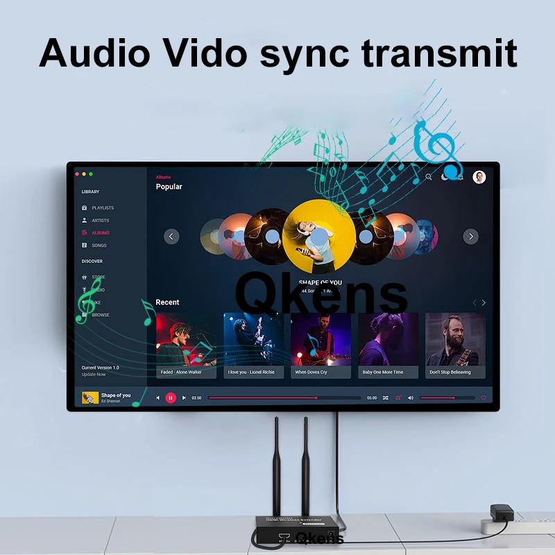200M Wireless HDMI Extender 1080P Video Transmitter Receiver 1 PC To 2 3 4 TV Di
