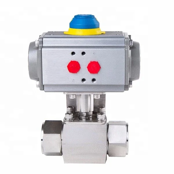 

High Pressure High Temperature CF8M Spring Return Female Ball Valve with Pneumatic Actuator Single Action