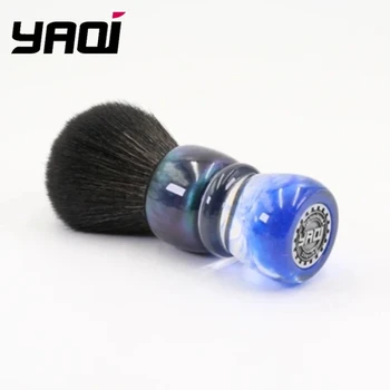 YAQI OCEAN Pennello da barba bagnato da uomo con manico in resina per capelli sintetici da 28 mm 1