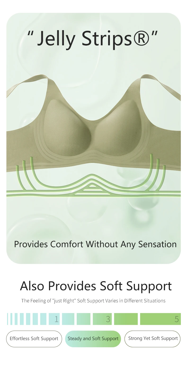 Plus Size Wireless Bra - Seamless Push Up Padded Plunge Bra with Adjustable Straps