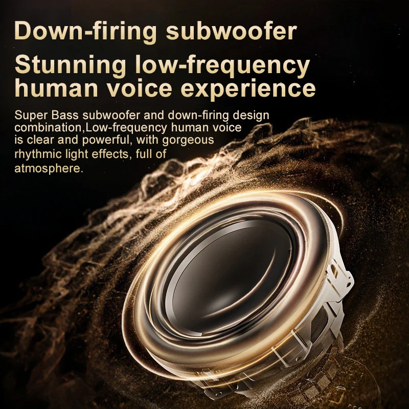 5th Glass Bluetooth Speaker Subwoofer Colorful Home High Volume Wireless Smart Computer Speaker ﻿Electronics Desk Accessories view 2