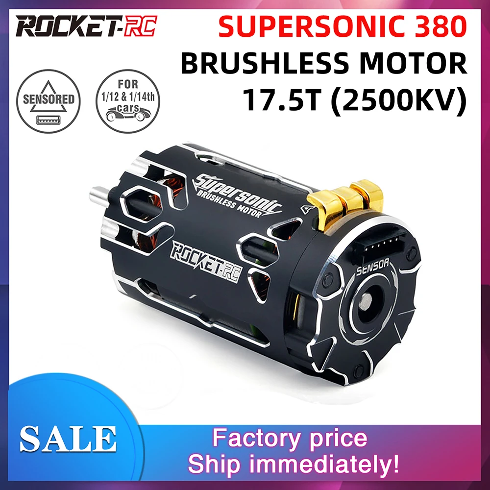 RC Motor Rocket-RC Supersonic 380 17 5 T Сенсорный Бесколлекторный двигатель для 1/12 1/14 Car |