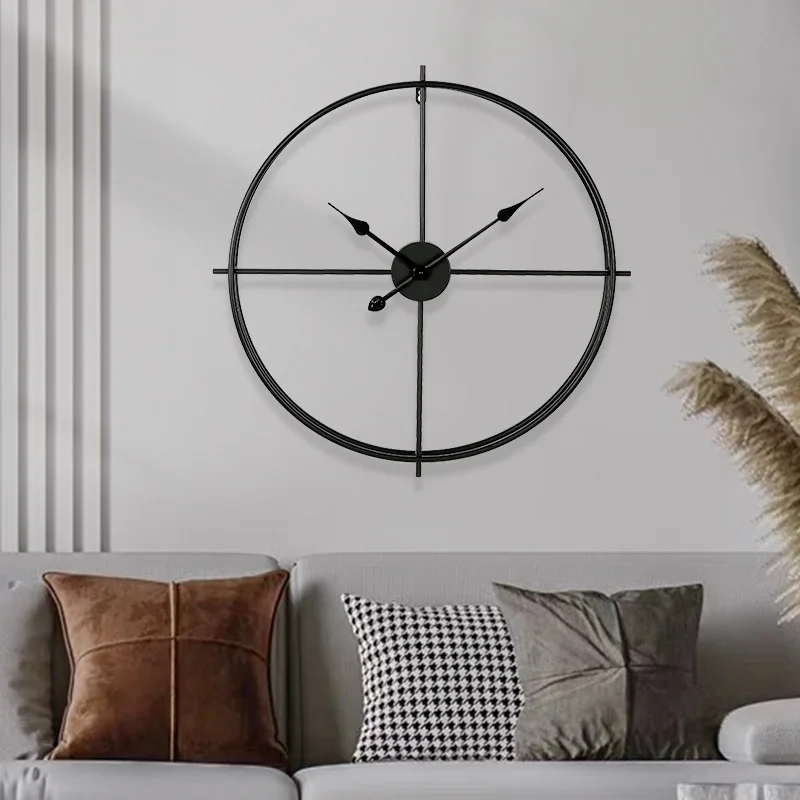 Horloge Murale Style Industriel En Métal Satiné, Mécanisme Quartz - Arterameferro