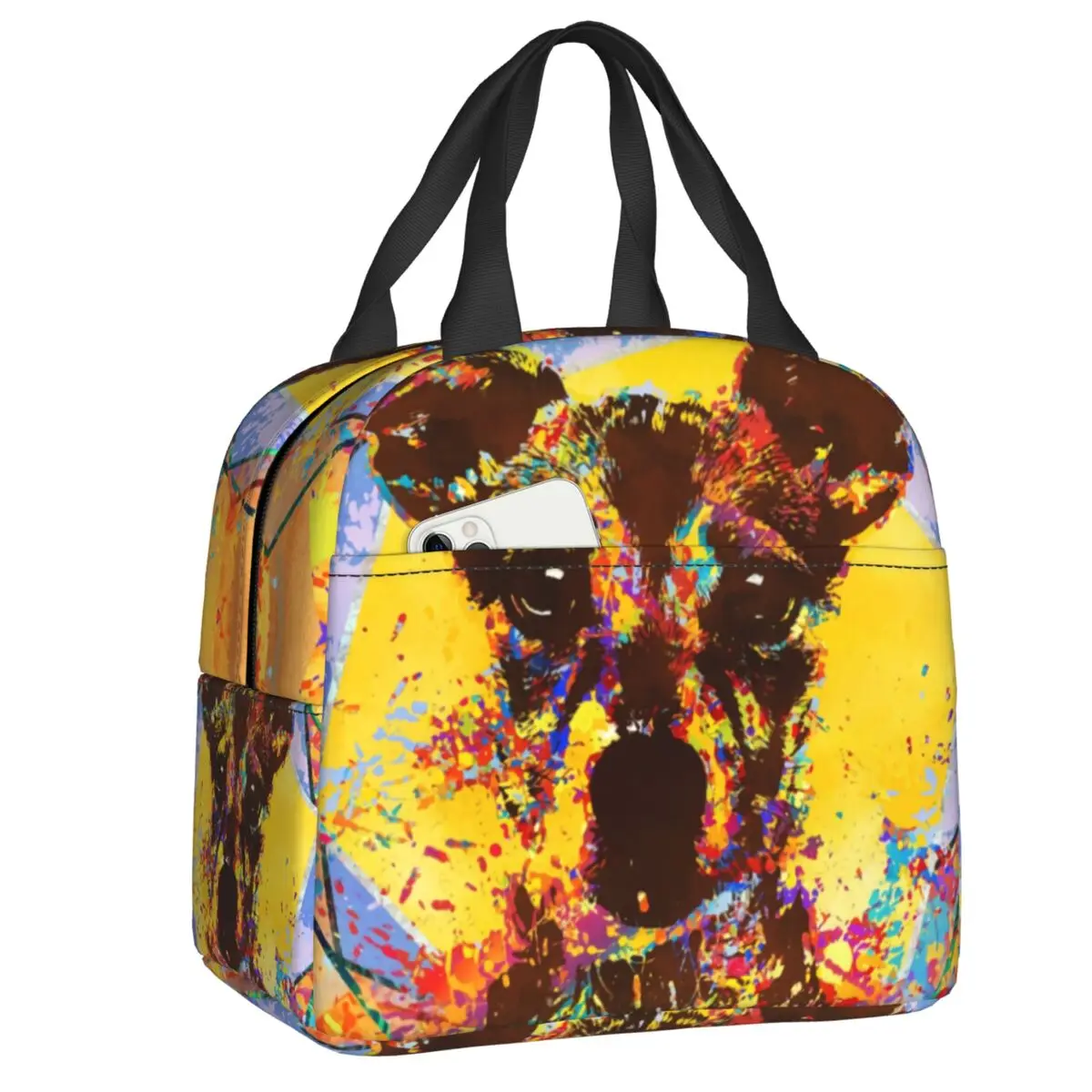 

Custom Jack Russell Terrier Lunch Bag Men Women Cooler Thermal Insulated Lunch Box for Children School