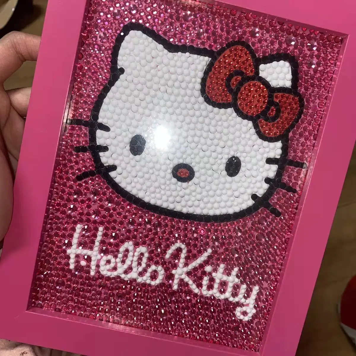 

Алмазная живопись Hello Kitty, «сделай сам», украшение для детской комнаты, анимационные игрушки, подарок на день рождения, полный набор инструментов