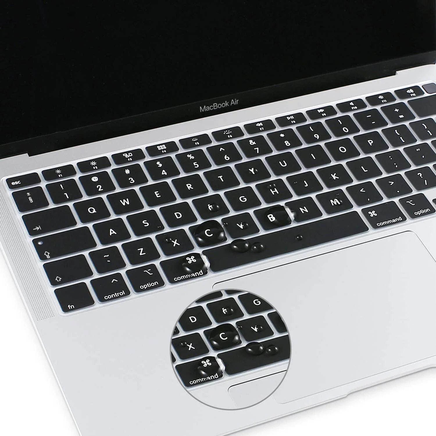 MacBook Air 13 15 2023 2022 2020용 실리콘 키보드 커버 보호 스킨