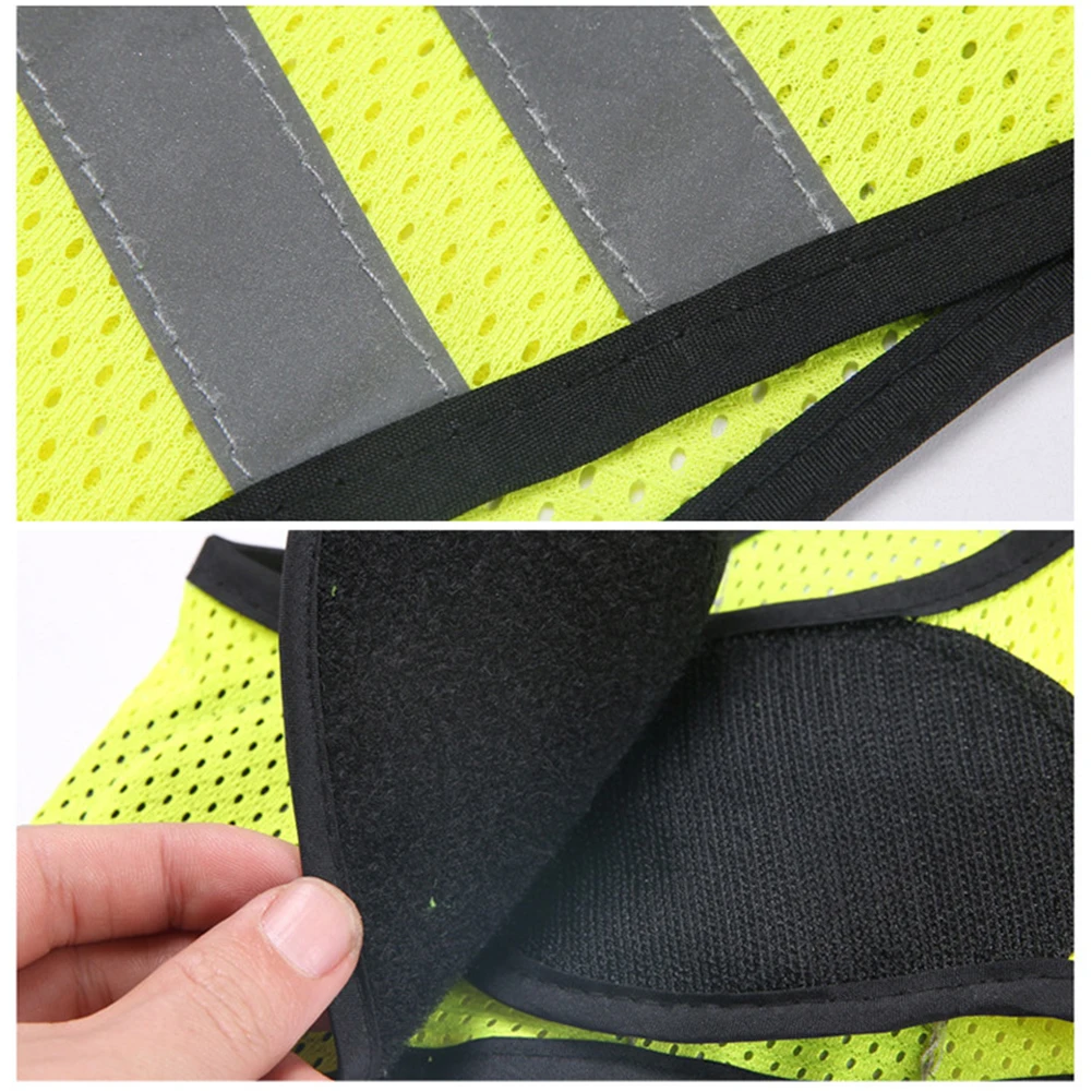 Highlight Reflective Vest Breathable Security Reflective Vest Lightweight Adjustable for Men Women Outdoor Night Riding