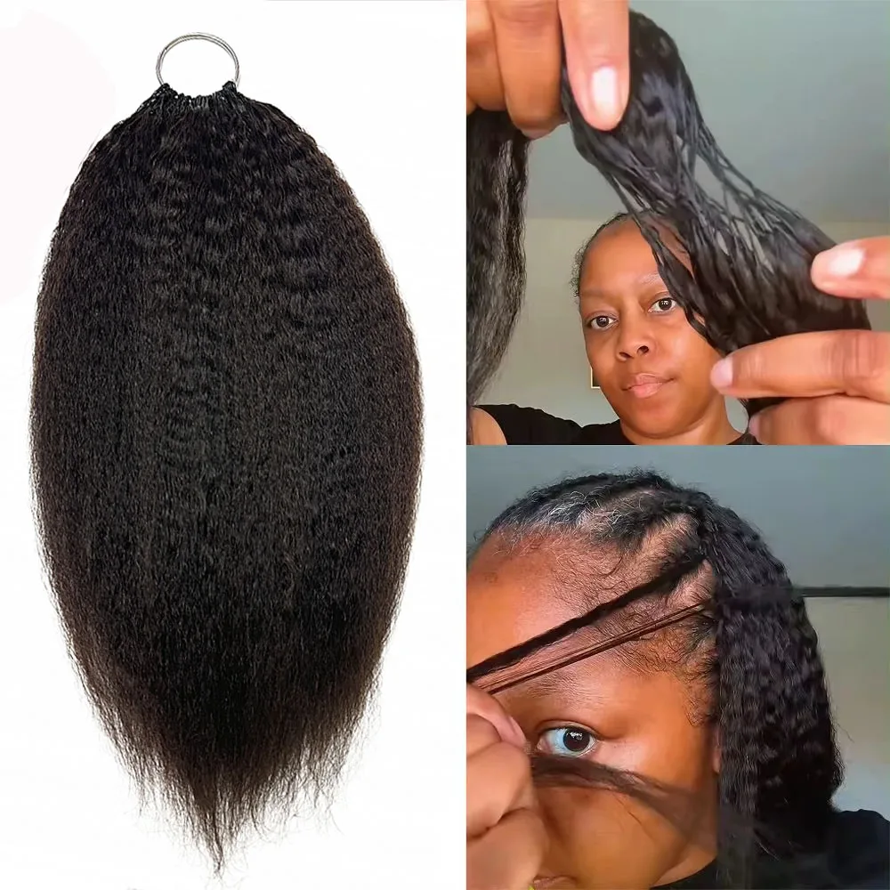 Feathered Human Crochet Hair For Braiding Boho Braids 100% Raw Human Hair Extensions Miracle Knots Crochet Human Hair 6