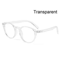 Retro Ultralight Round Frame Anti Blue Light Glasses (Transparent)