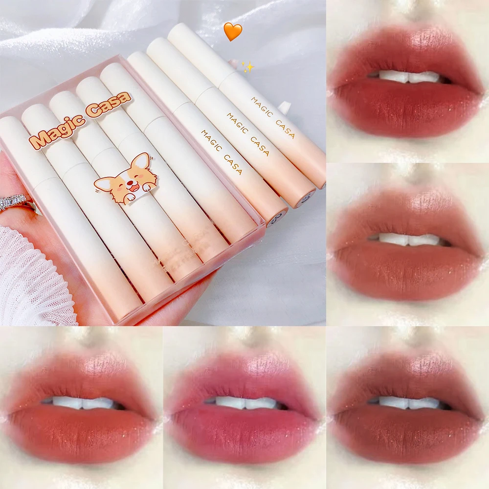 Mllkcao 5er Set Matte Lippenstifte – Wasserfeste Velvet-Matte-Farben, Für Alltag, Party & Hochzeit