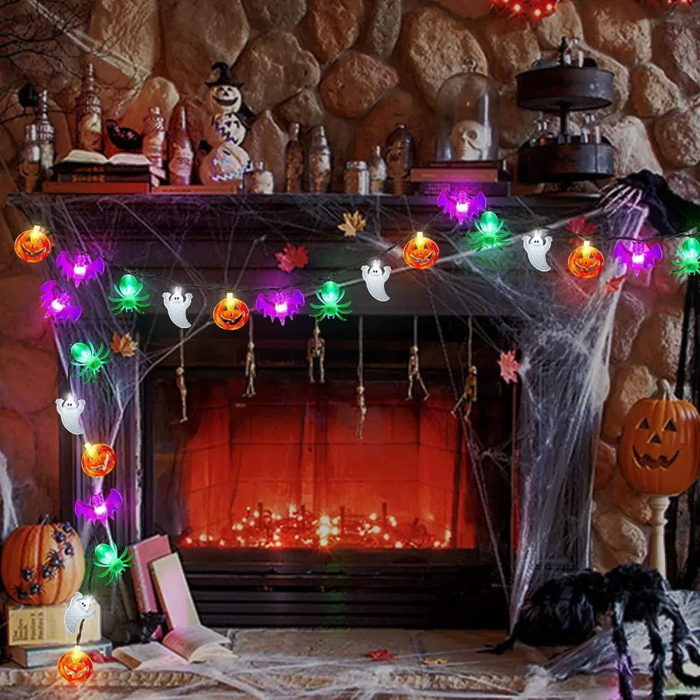 Halloween Led Light Halloween Decoration Light Spooky Halloween String Lights Remote Control Waterproof 8 Modes Battery Operated h1 handheld spot welder 11 gear adjustable automatic and manual modes battery welder for 18650 battery welding nickel sheets