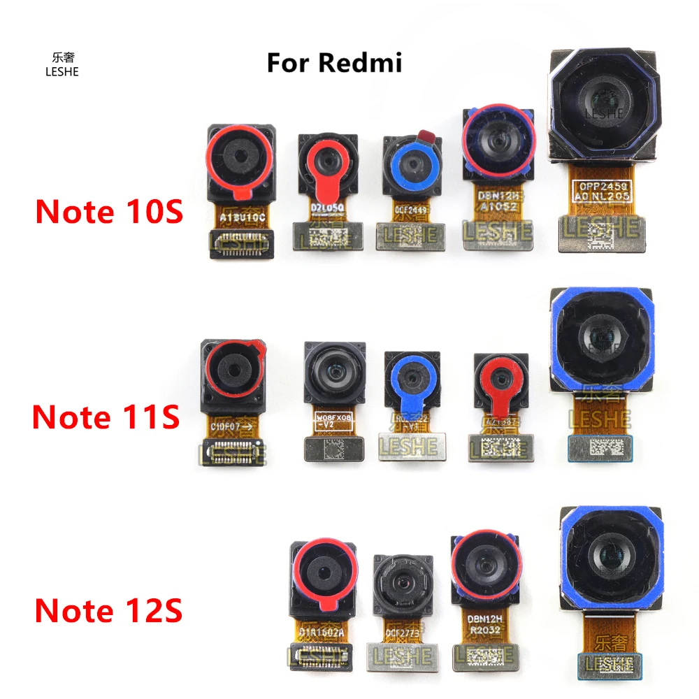 

Original Back Rear Front Camera For Xiaomi Redmi Note 10S 11S 12S Main Wide Macro Depth Ultrawide Camera Module Replacement