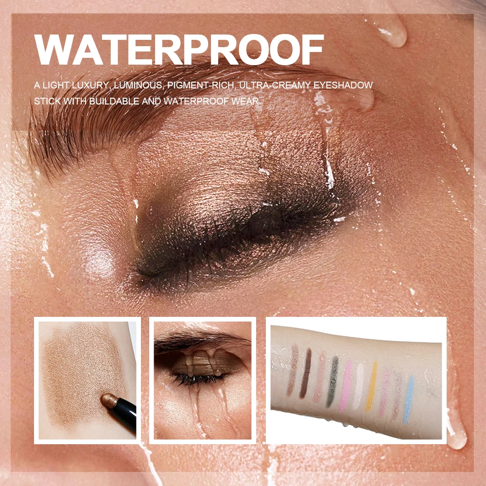 12 Colors Eyeshadow Pencil Stick Shimmer Matte Waterproof Metallic Glitter Eye Shadow Highlighter Pencil Eyeshadow Cosmetics eyeshadow stick eyeshadow pencil eyeshadow pen matte eyeshadow