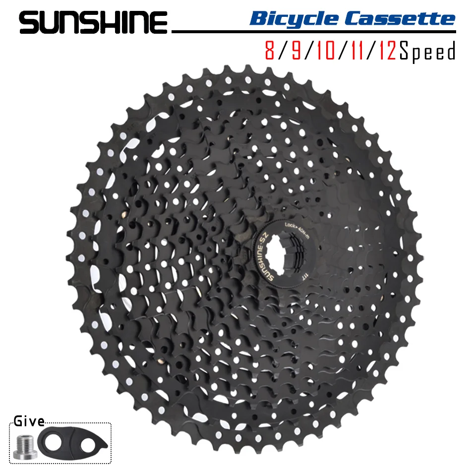 Bicycle Cassette SUNSHINE Bicycle Freewheel MTB K7 8/9/10/11/12 Speed SHIMANO HG Structure Specification for SHIMANO SRAM