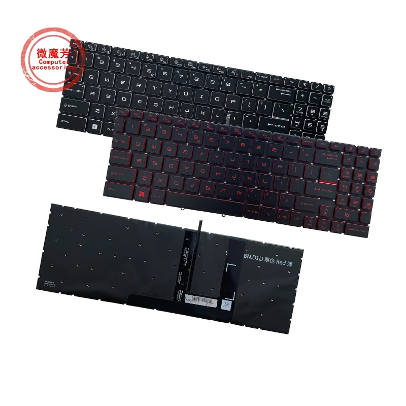 Teclado Retroiluminado em Inglês para Msi Assault Tank Pro Gp76 Ge76 Gl76 Gl66 Gf76 Katana Gf66 Raider Creator Z16 Ms17l1 Ms-17h3 Ms-1