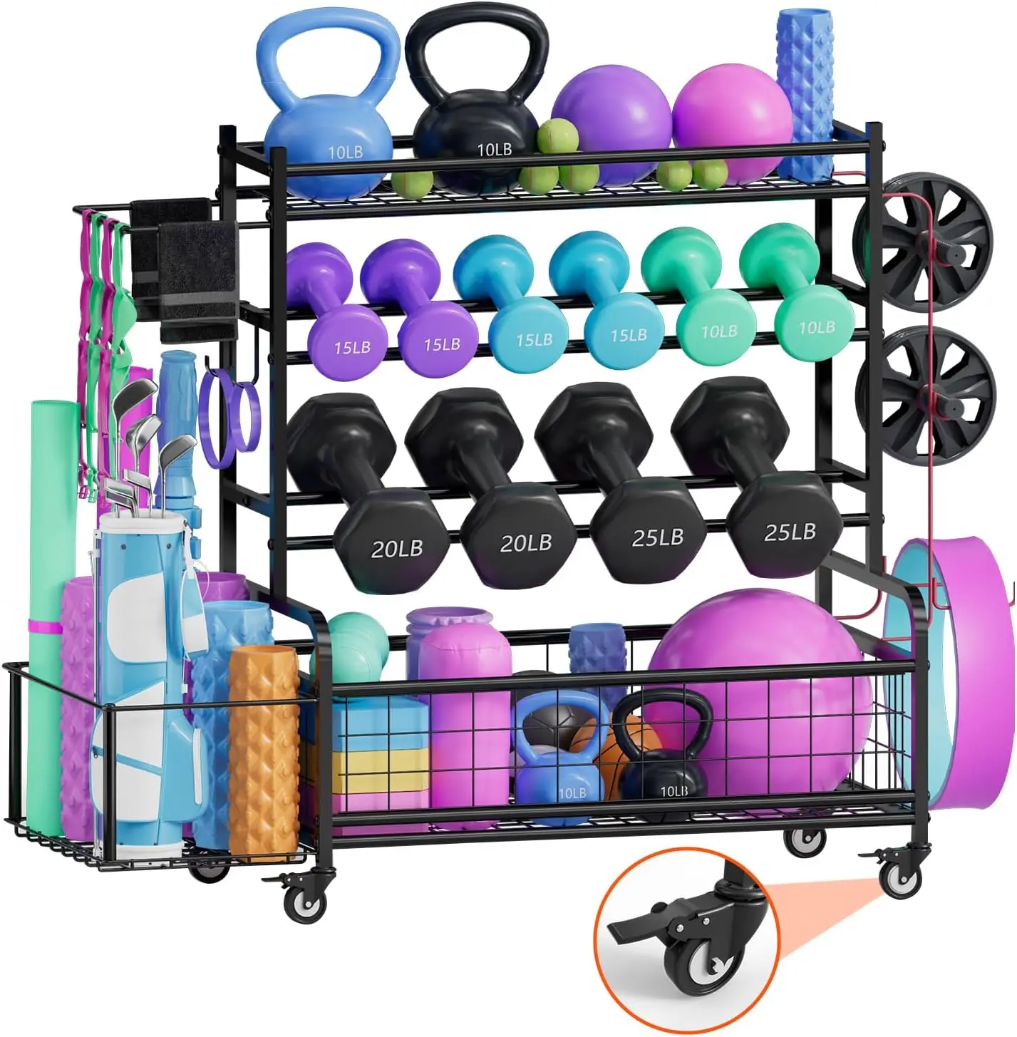 

Weight Rack for Dumbbells, Dumbbell Rack Weight Stand, Home Gym Storage 550 LBS for Yoga Mat Kettlebells - Storage Organizer &a