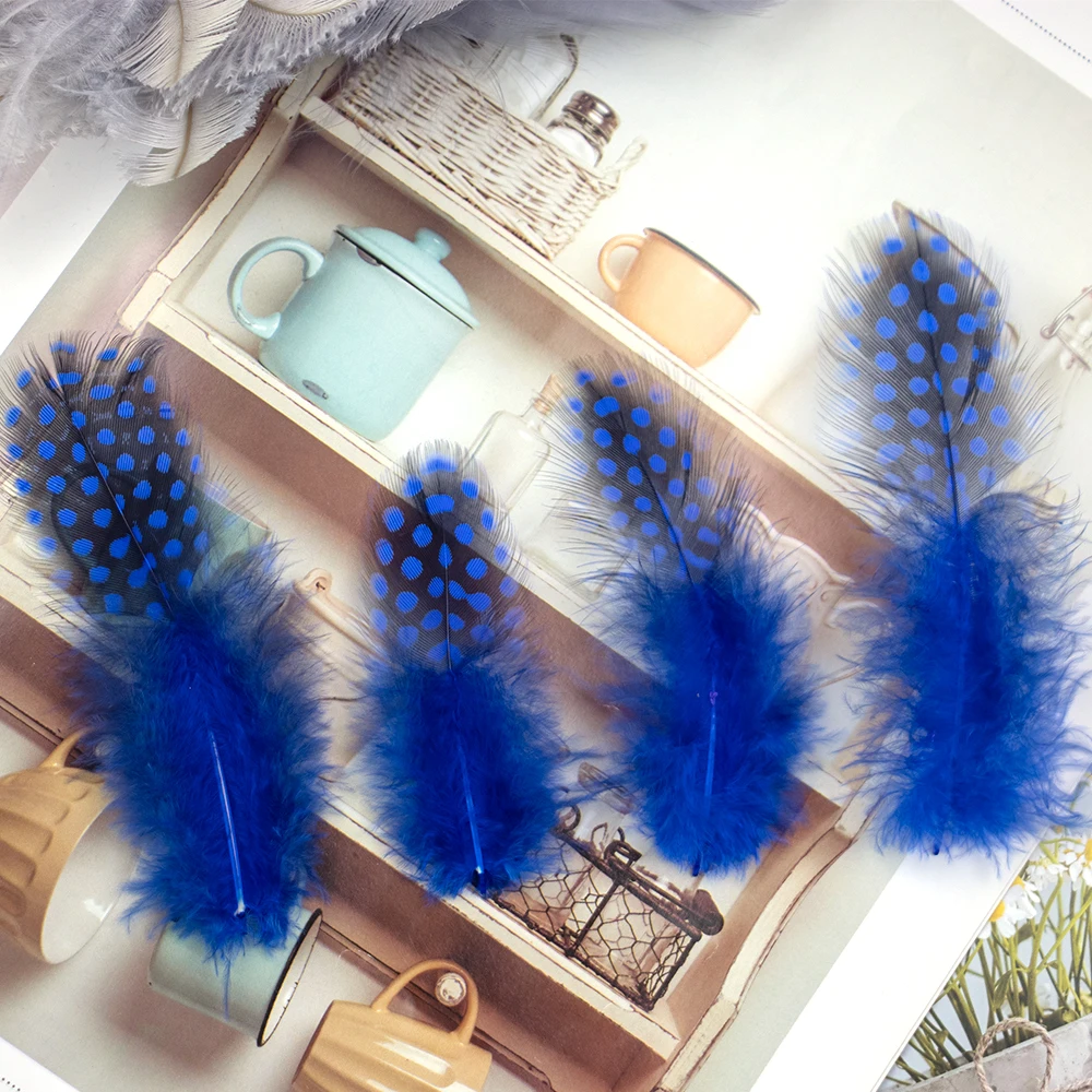 Pheasant Feathers 100pcs Natural Guinea Fowl For Crafts Jewelry Decoration