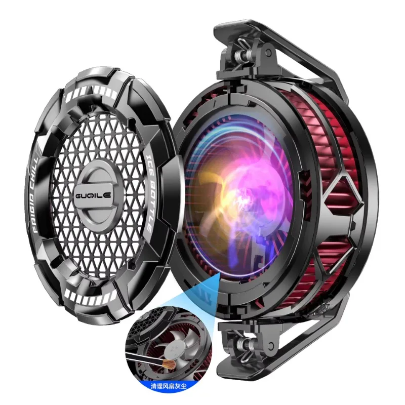 휴대폰 반도체 마그네틱 백 클립 냉각 선풍기 라디에이터, FS02, 2 in 1, IOS 안드로이드 태블릿용 게임 쿨러, 15W, 23W, 27W