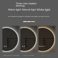 60cm Round Mirror 3 Color Adjustable Intelligent Human Body Sensing Led Bathroom Mirror With Bluetooth Speaker Hotel Decoration 2